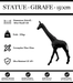 Sculpture Girafe Resine 150cm Statue - Noir - MUZZANO