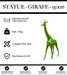 Sculpture Girafe Resine 150cm Statue - Vert Clair - MUZZANO