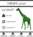 Sculpture Girafe Resine XXXL 320cm Statue - Vert - MUZZANO