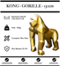 Sculpture Gorille Resine 130cm Origami Statue - Or - MUZZANO