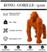 Sculpture Gorille Resine 130cm Origami Statue - ORANGE - MUZZANO