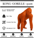 Sculpture Gorille Resine 130cm Poing Réaliste Statue - ORANGE - MUZZANO