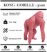 Sculpture Gorille Resine 130cm Poing Réaliste Statue - ROSE - MUZZANO