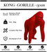 Sculpture Gorille Resine 130cm Poing Réaliste Statue - Rouge - MUZZANO