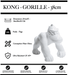 Sculpture Gorille Resine 38cm Poing Statue - BLANC - MUZZANO