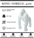 Sculpture Gorille Resine 40cm Origami Statue - BLANC - MUZZANO