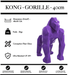 Sculpture Gorille Resine 40cm Origami Statue - VIOLET - MUZZANO