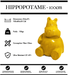 Sculpture Hippopotame Resine 100cm Statue - JAUNE - MUZZANO