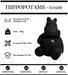 Sculpture Hippopotame Resine 100cm Statue - NOIR - MUZZANO