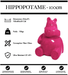 Sculpture Hippopotame Resine 100cm Statue - ROSE - MUZZANO