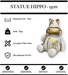 Sculpture Hippopotame Resine 15cm Statue - Gold Trash - MUZZANO