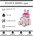 Sculpture Hippopotame Resine 15cm Statue - Pink Trash - MUZZANO