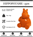 Sculpture Hippopotame Resine 25cm Statue - ORANGE - MUZZANO