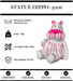 Sculpture Hippopotame Resine 50cm Statue - Pink Trash - MUZZANO
