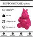 Sculpture Hippopotame Resine 50cm Statue - ROSE - MUZZANO