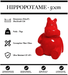 Sculpture Hippopotame Resine 50cm Statue - Rouge - MUZZANO