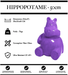 Sculpture Hippopotame Resine 50cm Statue - VIOLET - MUZZANO