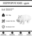 Sculpture Hippopotame Resine 95cm Statue - Blanc - MUZZANO