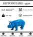 Sculpture Hippopotame Resine Origami 95cm Statue - Bleu Clair - MUZZANO