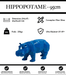 Sculpture Hippopotame Resine Origami 95cm Statue - Bleu - MUZZANO
