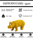 Sculpture Hippopotame Resine Origami 95cm Statue - Jaune - MUZZANO