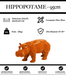 Sculpture Hippopotame Resine Origami 95cm Statue - Orange - MUZZANO