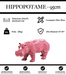 Sculpture Hippopotame Resine Origami 95cm Statue - Rose Pâle - MUZZANO