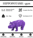 Sculpture Hippopotame Resine Origami 95cm Statue - Violet - MUZZANO