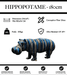 Sculpture Hippopotame Resine XXL 180cm Statue - Black and Blue Trash - MUZZANO