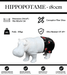 Sculpture Hippopotame Resine XXL 180cm Statue - Blanc et Noir Cœur - MUZZANO