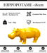 Sculpture Hippopotame Resine XXL 180cm Statue - Jaune - MUZZANO