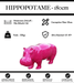Sculpture Hippopotame Resine XXL 180cm Statue - Rose - MUZZANO
