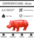 Sculpture Hippopotame Resine XXL 180cm Statue - Rouge - MUZZANO