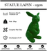 Sculpture Lapin Resine 115cm Statue - VERT - MUZZANO