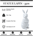 Sculpture Lapin Resine 35cm Statue - BLANC - MUZZANO