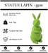 Sculpture Lapin Resine 35cm Statue - VERT - MUZZANO