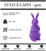Sculpture Lapin Resine 35cm Statue - VIOLET - MUZZANO