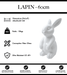 Sculpture Lapin Resine 60cm Statue - Blanc - MUZZANO