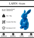Sculpture Lapin Resine 60cm Statue - Bleu - MUZZANO