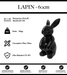 Sculpture Lapin Resine 60cm Statue - Noir - MUZZANO