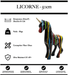 Sculpture Licorne Resine 50cm Statue - Black Trash - MUZZANO