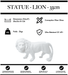 Sculpture Lion Resine 35cm Statue - BLANC - MUZZANO