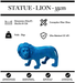 Sculpture Lion Resine 35cm Statue - BLEU - MUZZANO