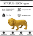 Sculpture Lion Resine 35cm Statue - JAUNE - MUZZANO