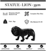 Sculpture Lion Resine 35cm Statue - NOIR - MUZZANO