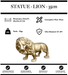Sculpture Lion Resine 35cm Statue - OR - MUZZANO