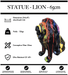 Sculpture Lion Resine 65cm Statue - Black Trash - MUZZANO