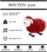 Sculpture Mouton Resine 30cm Statue - Rouge - MUZZANO