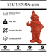 Sculpture Nain 30cm Statue - ORANGE - MUZZANO
