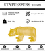 Sculpture Ours Resine 100cm Statue - Jaune - MUZZANO